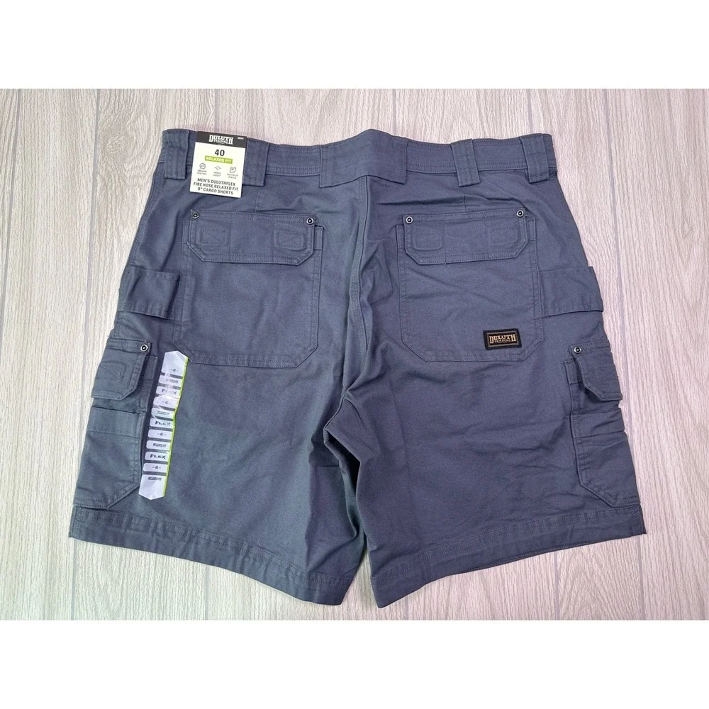 Duluth Trading Co DuluthFlex Fire Hose Relaxed Fit 9 Cargo Shorts Gray